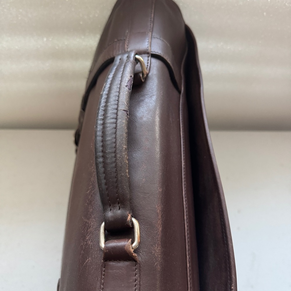 COACH LEATHER Unisex Madison #5325 Briefcase Laptop Bag Dark Brown Vintage - Picture 14 of 16